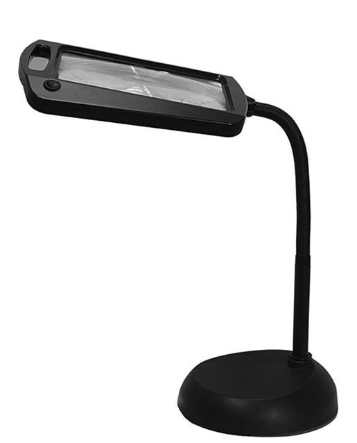 Full Page Magnifier Daylight Desk Lamp, Light Magnifier Table Lamp