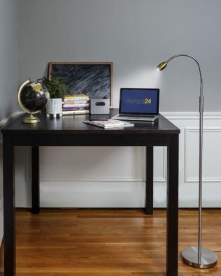 Focus Adjustable Beam LED Daylight Floor Lamp, Gold 402071-39