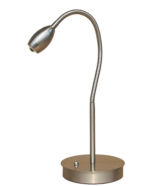 Adjustable Beam LED Daylight Desk Lamp, 8.47″ x 5.9″ x 19.5″, Brushed Nickel 202071-15