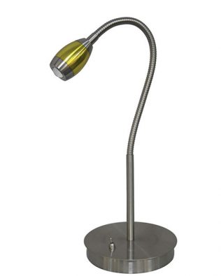 Adjustable Beam LED Daylight Desk Lamp, 7″ x 6″ x 19.5″, Brushed Nickel/Gold 202071-39