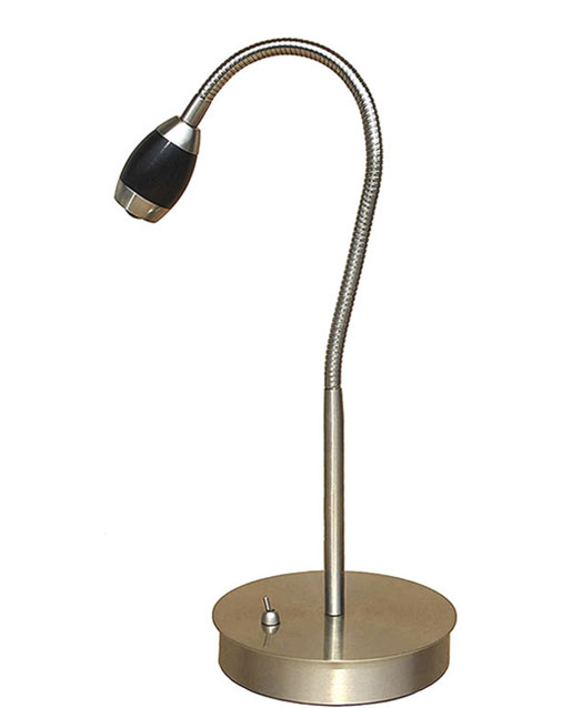 adjustable beam LED desk lamp - black color head