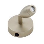 Focus-Adjustable Beam Wall Spot Light, Satin Steel 502048-45