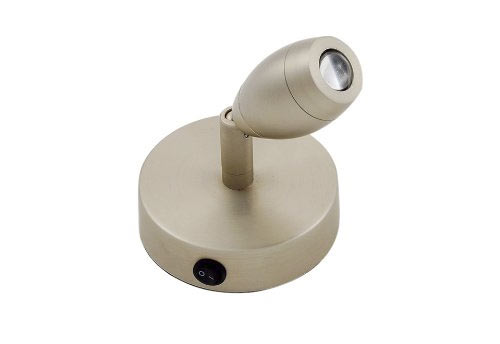 Focus-Adjustable Beam Wall Spot Light, Satin Steel 502048-45