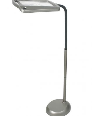 Silver Full Page Magnifying Floor Lamp, 8 x 10 Inch LED Illuminated, 402039-05