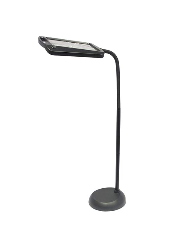 Table Top Full Page Magnifier Desk Lamp, Silver Booklights, 202055 
