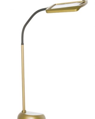 Full Page Magnifying Floor Lamp, 8 x 10 Inch LED Illuminated, Gold Magnifier Daylight Lamp 402039-55