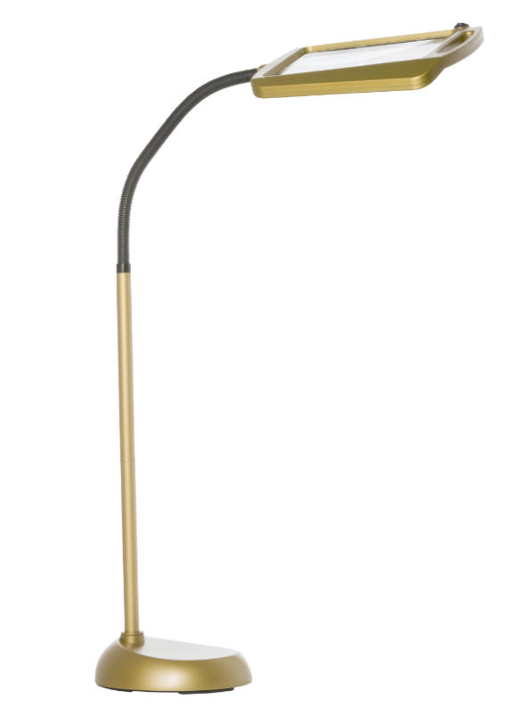 Magnifier Led Illuminated Floor Lamp, Daylight Floor Lamp With Magnifier