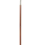 40W Natural Daylight LED Floor Lamp, Antique Brass / Cherry Wood Post, 402082-07